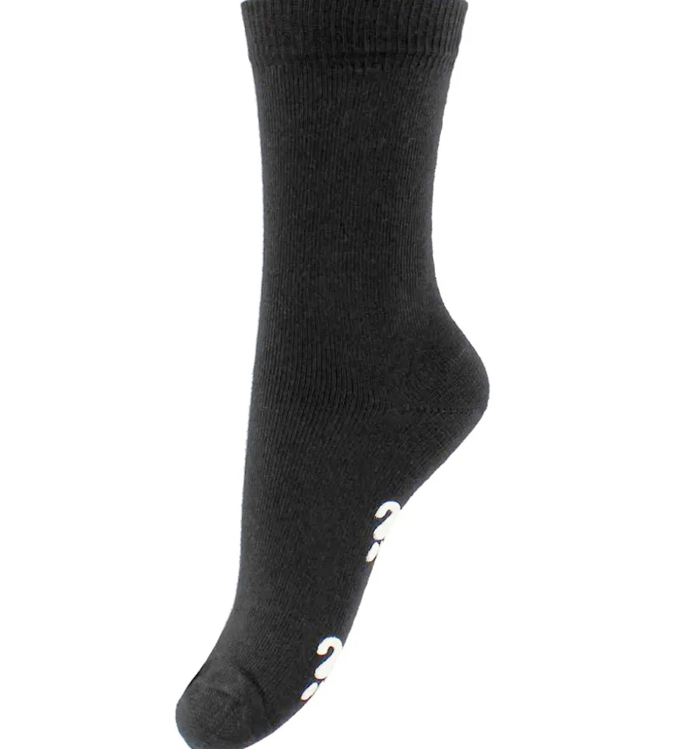Fuzzies Strømper m. Antiskrid - Sort