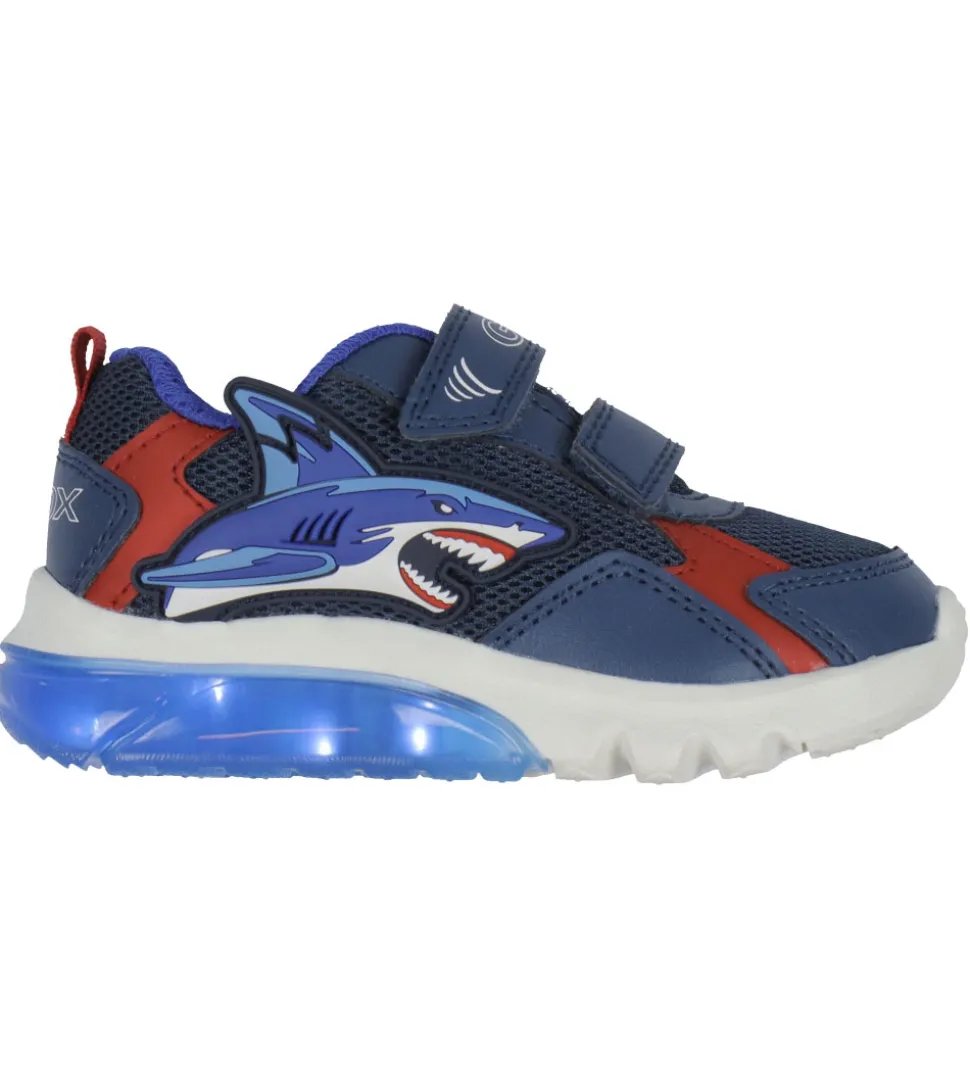 Geox Blinkesko - J Ciberdron - Navy/Rød