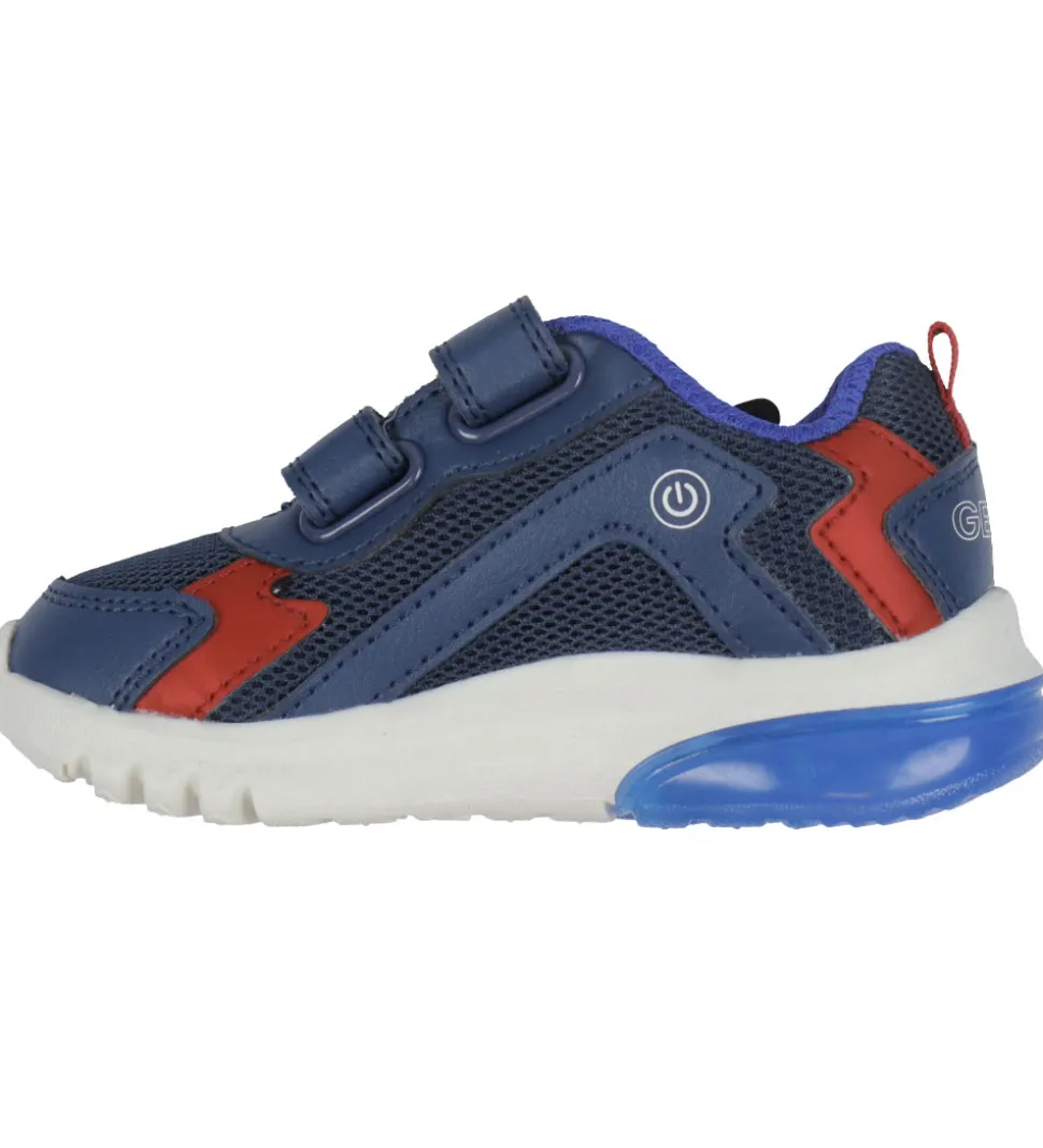 Geox Blinkesko - J Ciberdron - Navy/Rød