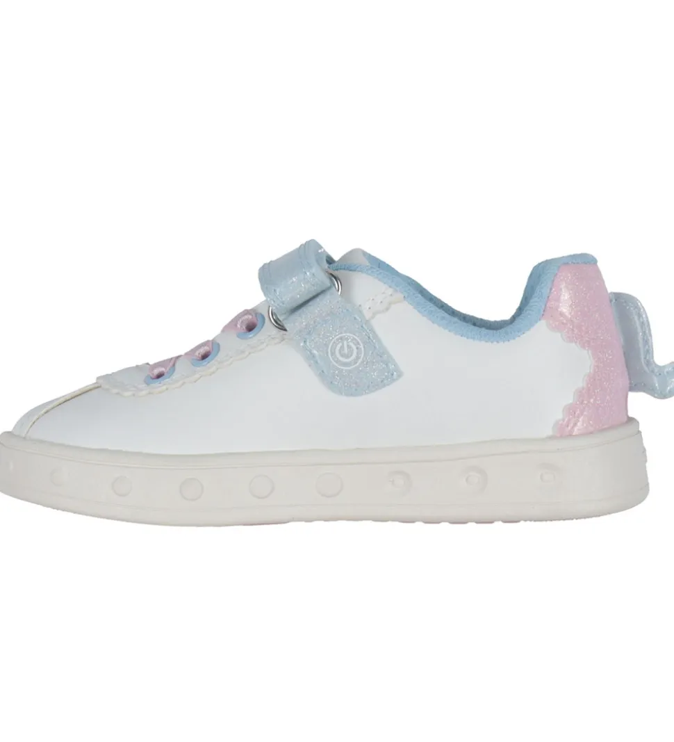 Geox Blinkesko - J Skylin - Hvid/Pink