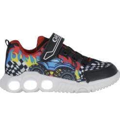 Geox Blinkesko - J Wroom - Sort/Rød