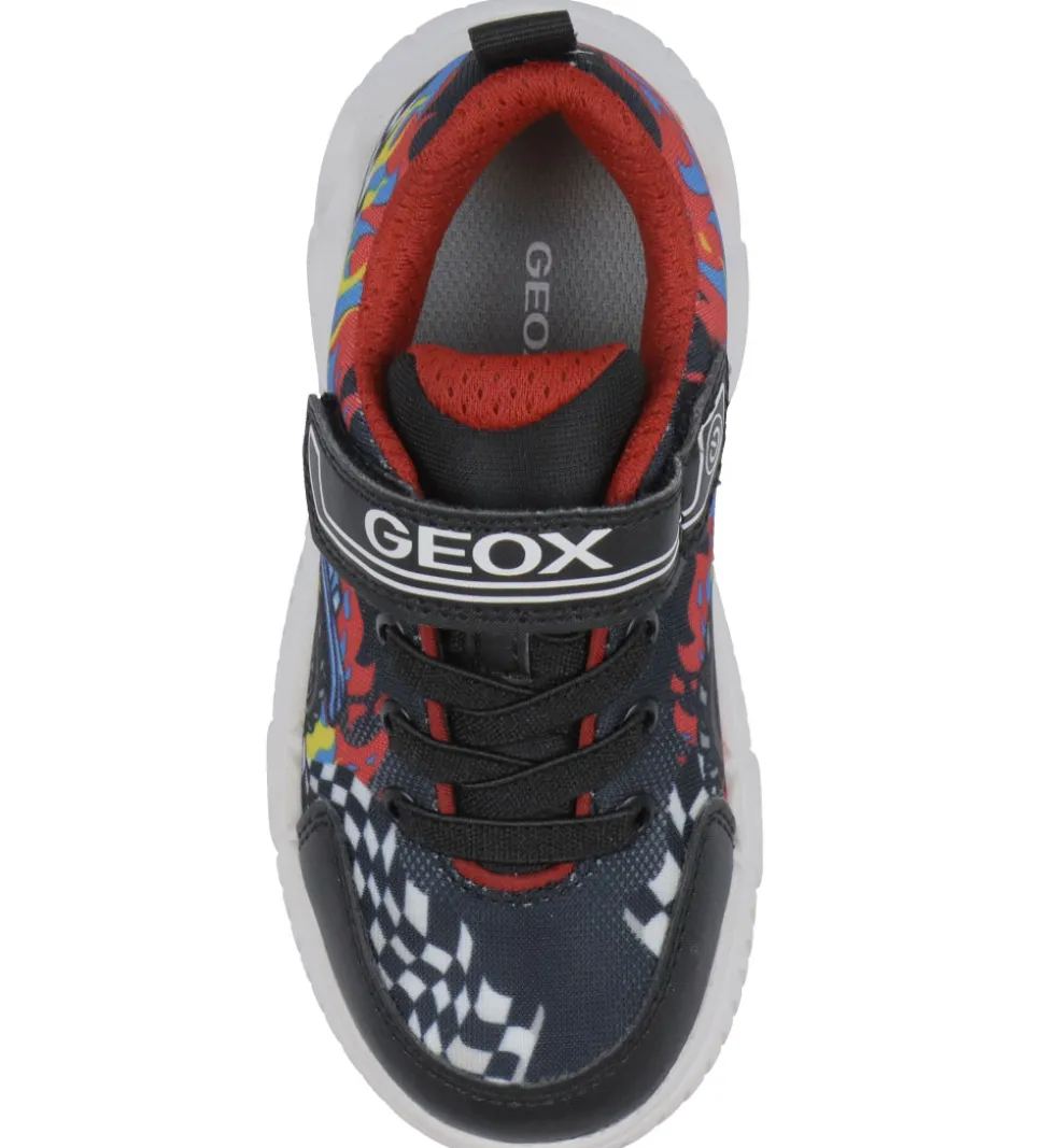 Geox Blinkesko - J Wroom - Sort/Rød