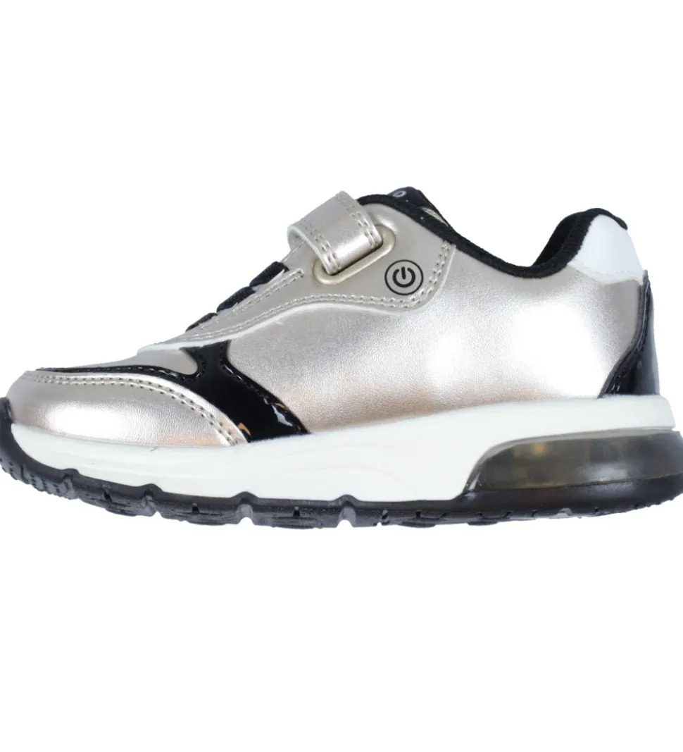 Geox Blinkesko - Spaceclub - Disney - Platinum/Sort