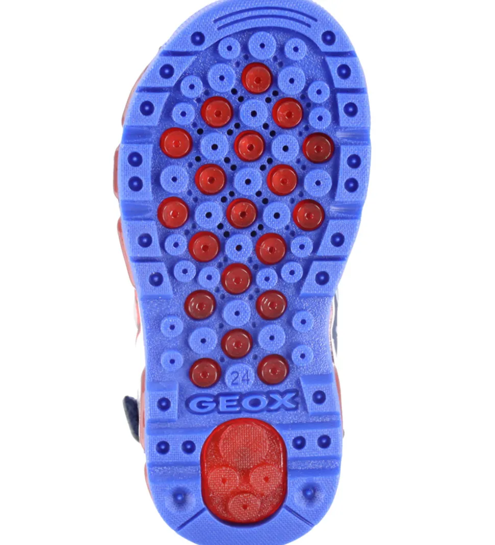 Geox Sandaler m. Lys - Android - Marvel Spider-Man - Navy/Red