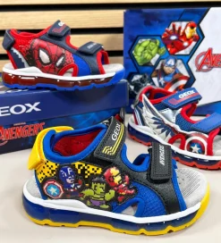 Geox Sandaler m. Lys - Android - Marvel Spider-Man - Navy/Red