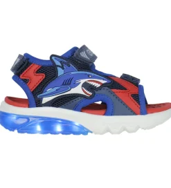 Geox Sandaler m. Lys - Ciberdron - Navy/Rød