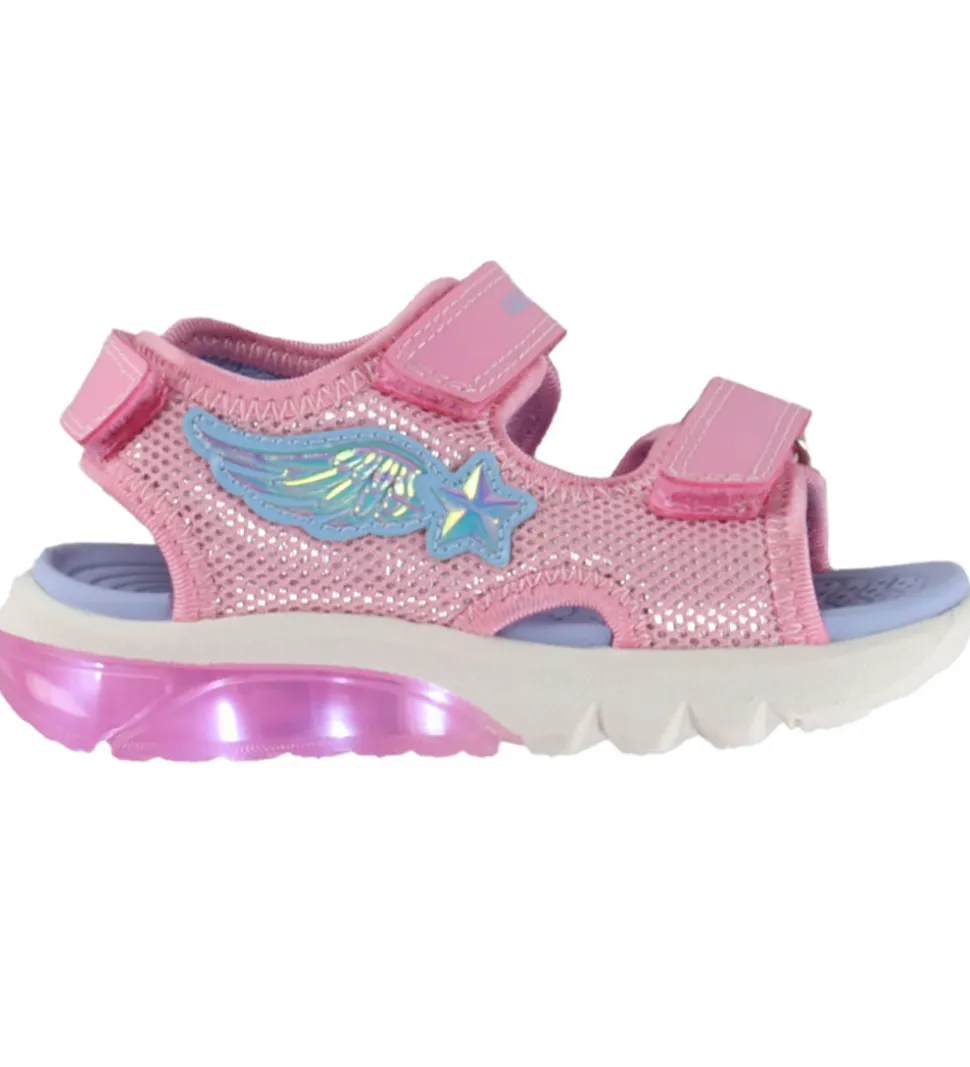 Geox Sandaler m. lys - Ciberdron - Pink/LT Sky