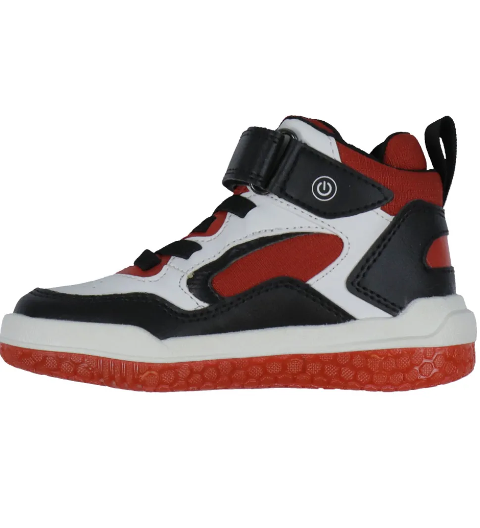 Geox Støvler m. Lys - Buzzerlight - Hvid/Rød