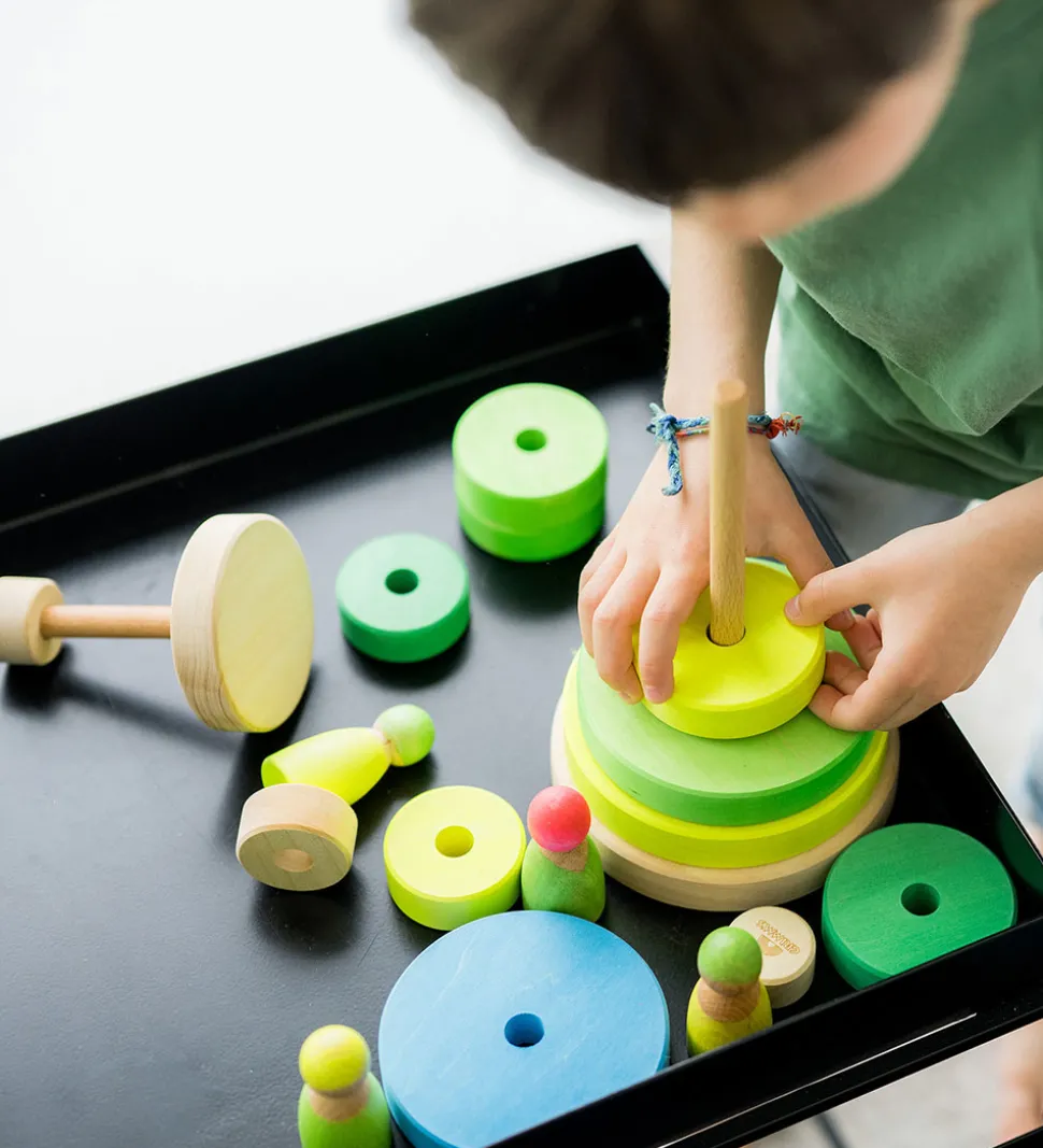 Grimms Stabletårn - Træ - Stor - Neongrøn