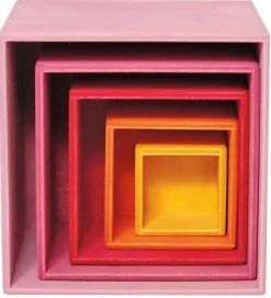 Grimms Trælegetøj - Stablekasser - 5 stk - Lollipop