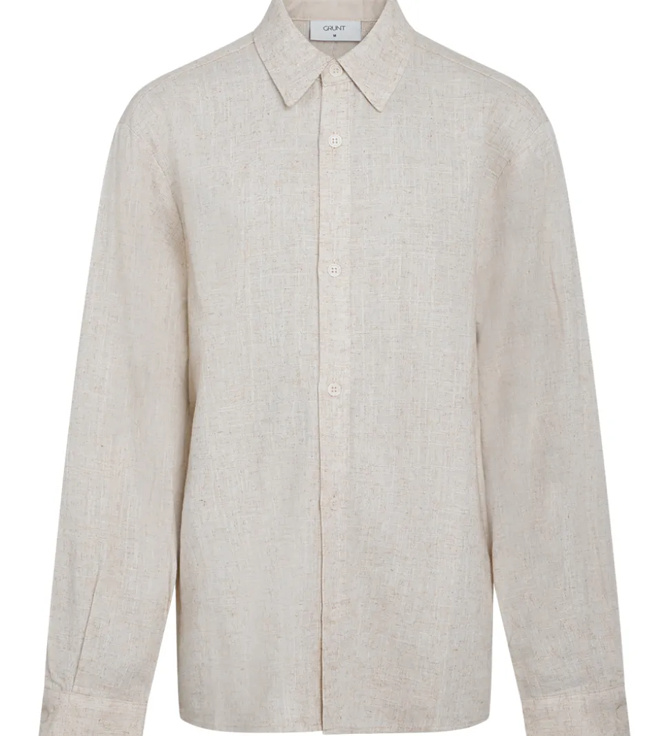 Grunt Skjorte - Herstal - Hør - Sand