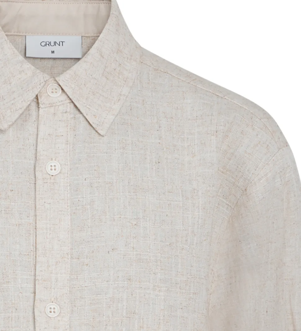 Grunt Skjorte - Herstal - Hør - Sand