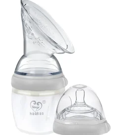 Haakaa Brystpumpe m. Flaskesut - 160 ml - Grå