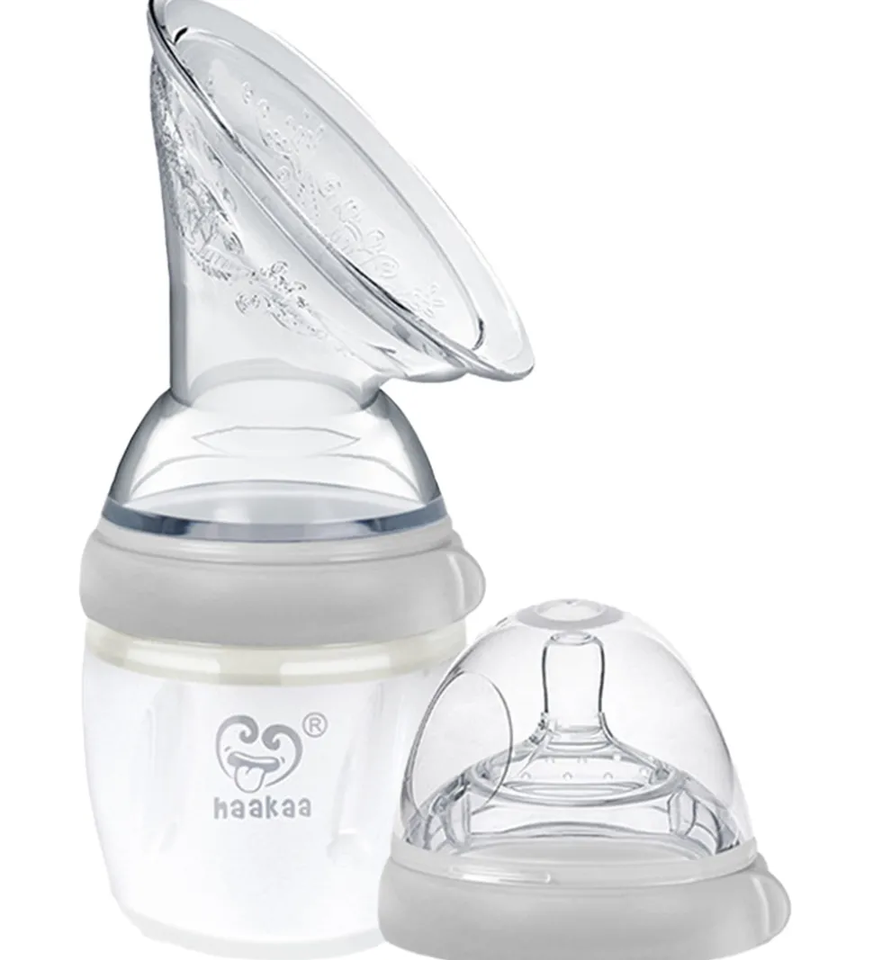 Haakaa Brystpumpe m. Flaskesut - 160 ml - Grå