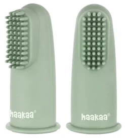 Haakaa Fingertandbørste - 2-pak - Pea Green