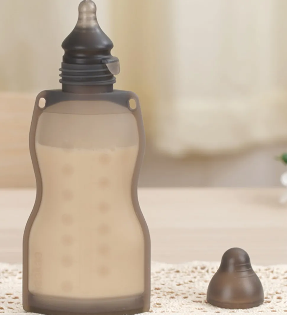 Haakaa Flaskesut til Silikonepose - Sort