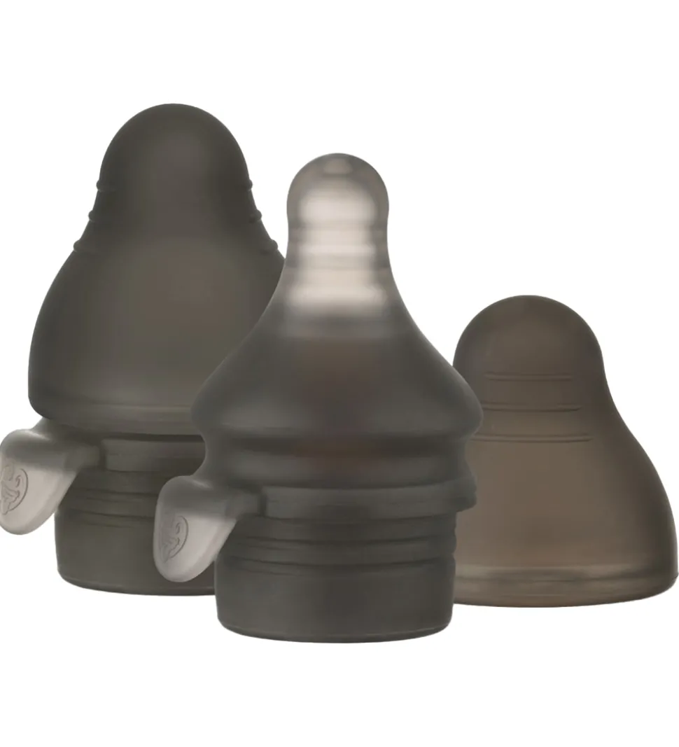 Haakaa Flaskesutter til Silikonepose - 2-pak - Sort