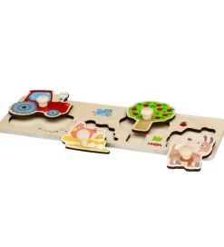 HABA Puslespil - 4 Brikker - Træ - Gård