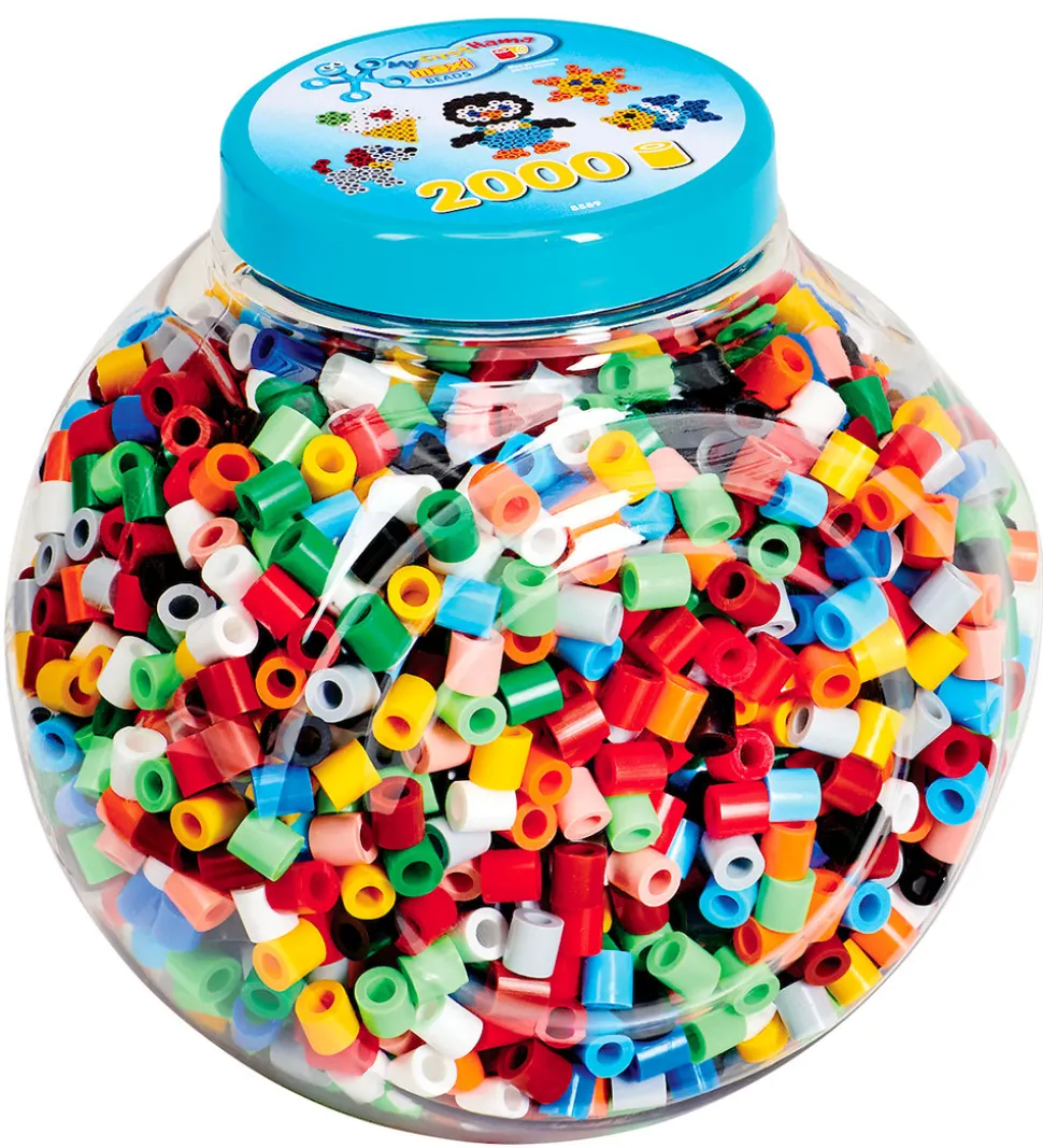 Hama Maxi Perler - 2000 stk - I Stabelbar Bøtte