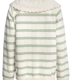 Hanevild Cardigan - Strik - Heart - Off White/Shale Green
