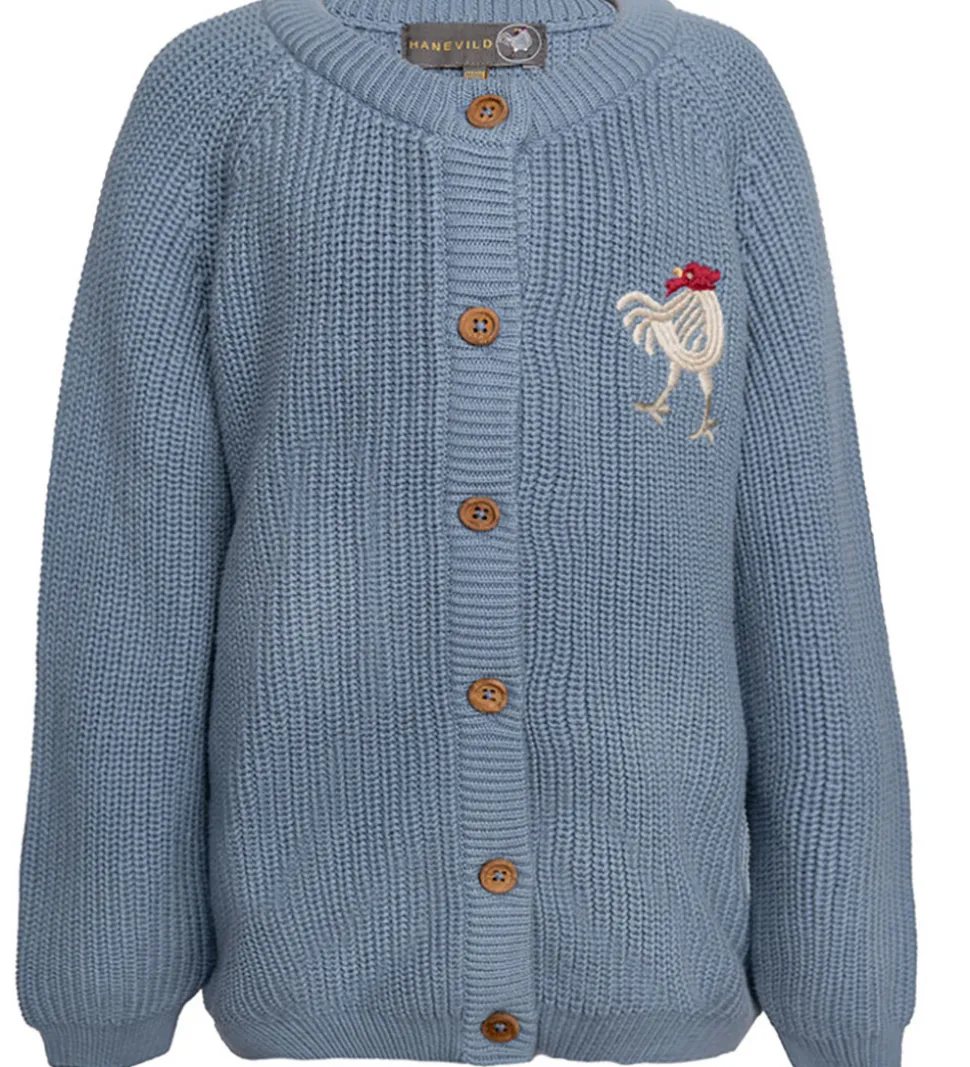 Hanevild Cardigan - Strik - Kaj - Blue Blizzard