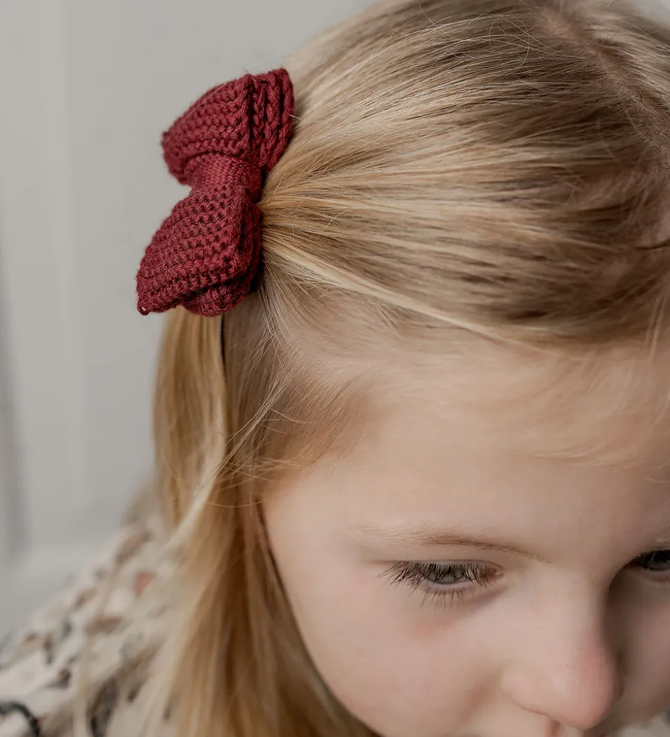 Hanevild Hårspænde m. Sløjfe - Strik - Tanja - Carbenet