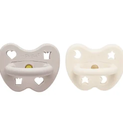 Hevea Sutter - 3-36 mdr - 2-pak - Naturgummi - Milky/Soft Pebble