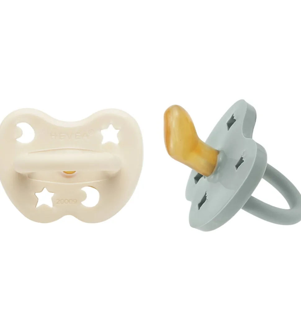 Hevea Sutter - 3-36 mdr - 2-pak - Naturgummi - Milky White/Grey