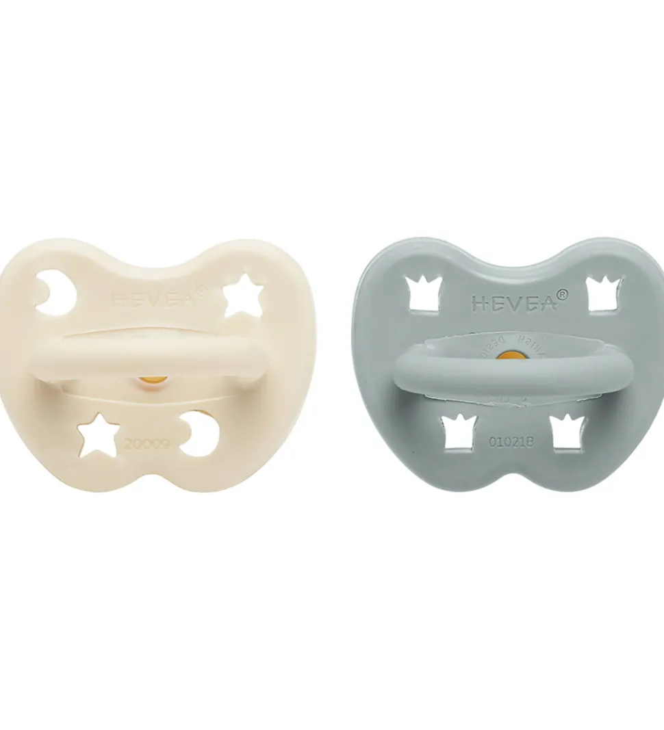 Hevea Sutter - 3-36 mdr - 2-pak - Naturgummi - Milky White/Grey