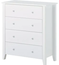 Hoppekids Kommode m. 4 Skuffer - Christian - 94,5x84x40 cm - Hvi