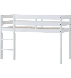 Hoppekids Seng - Halvhøj - ECO Comfort - 166x76x114 cm - Hvid