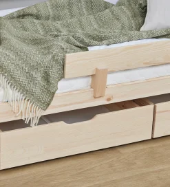 Hoppekids Skuffer m. Hjul - 2 stk. - 70x160 cm - Natur