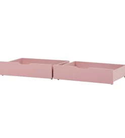 Hoppekids Skuffer m. Hjul - 2 stk. - 70x160 cm - Pale Rose