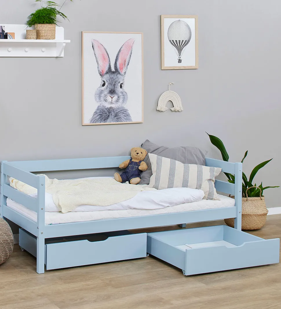 Hoppekids Skuffer m. Hjul - 2 stk. - 70x160 cm - Dream Blue
