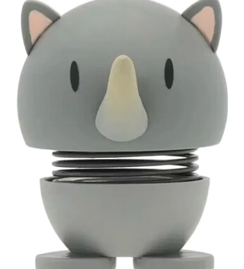 Hoptimist Soft Rhino - 7,6 cm - Grå