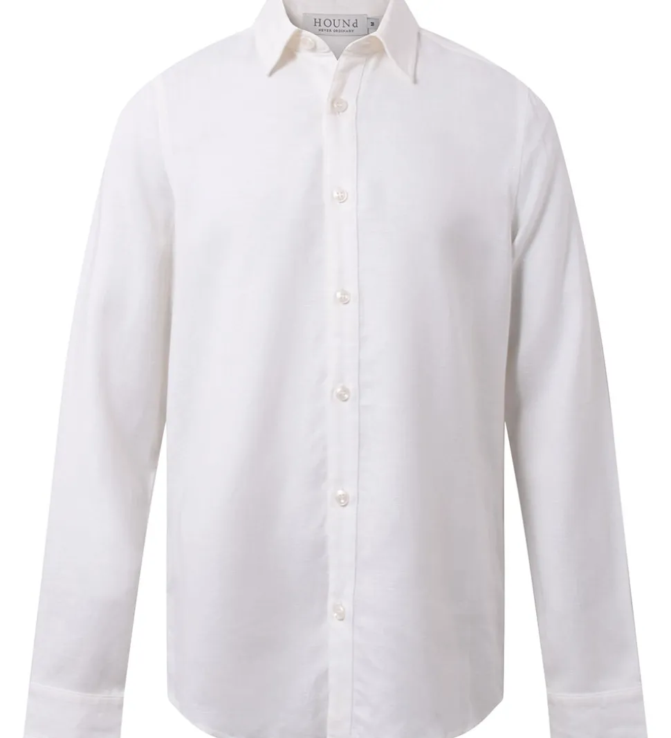 Hound Skjorte - Hør/Viskose - Hvid