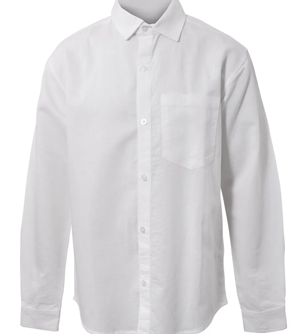 Hound Skjorte - Linen Blend - Hvid