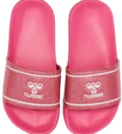 Hummel Badesandal - Pool Slide Glitter Jr - Raspberry