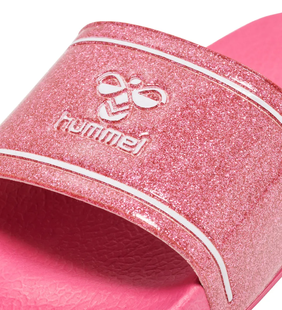 Hummel Badesandal - Pool Slide Glitter Jr - Raspberry