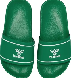 Hummel Badesandaler - Pool Slide Jr - Grøn/Hvid