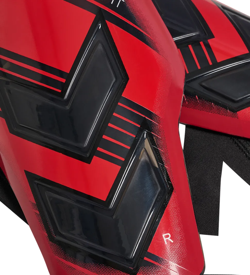 Hummel Benskinner - HmlShin Guards Hyper Fit - Rød/Sort