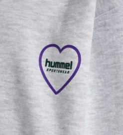 Hummel Hættetrøje - HmlJR - Heartfield - Light Grey Melange