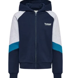 Hummel Hættetrøje - hmlJR - m. Lynlås - Dress Blues