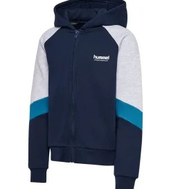 Hummel Hættetrøje - hmlJR - m. Lynlås - Dress Blues