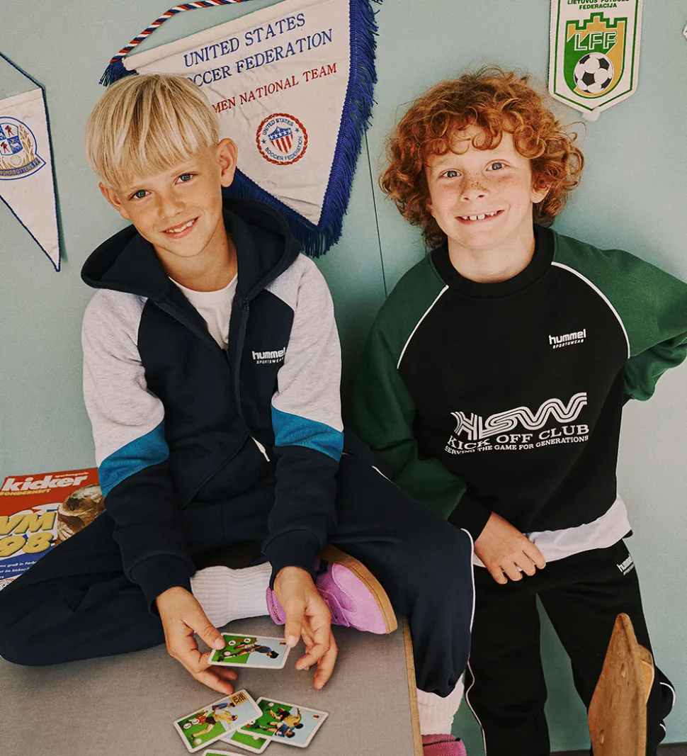 Hummel Hættetrøje - hmlJR - m. Lynlås - Dress Blues