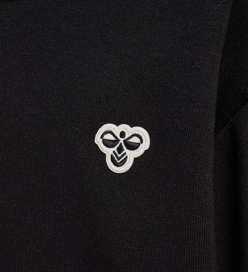 Hummel Hættetrøje - HmlJR - Sort m. Logo