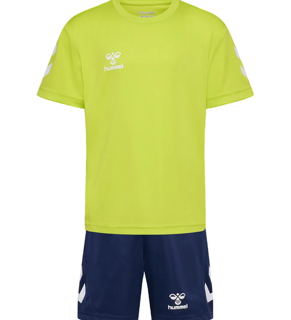 Hummel Træningssæt - HmlLogo - Lime Punch/Marine