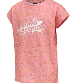 Hummel T-Shirt - HmlFlying Diez - Rosa/Hvid