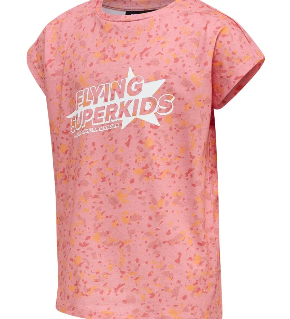 Hummel T-Shirt - HmlFlying Diez - Rosa/Hvid