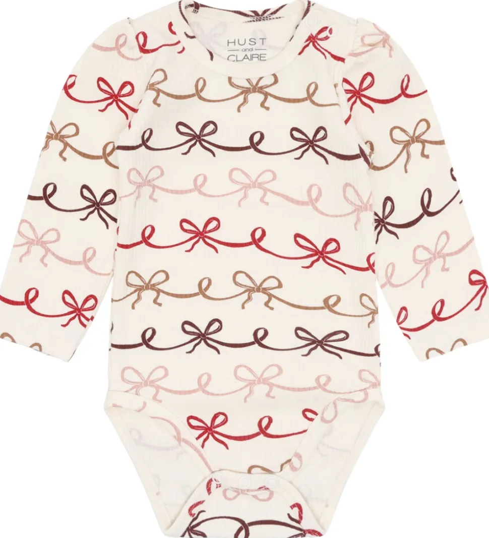 Hust and Claire Body l/æ - Rib - HCBritt - Sugar m. Sløjfer